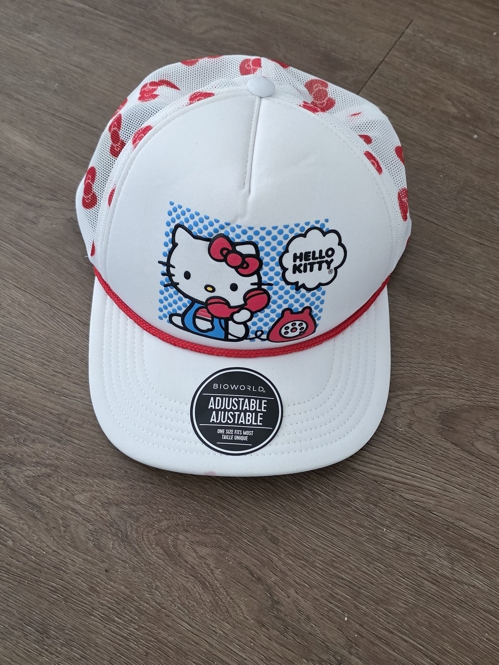 Hello Kitty White & Red Trucker Hat